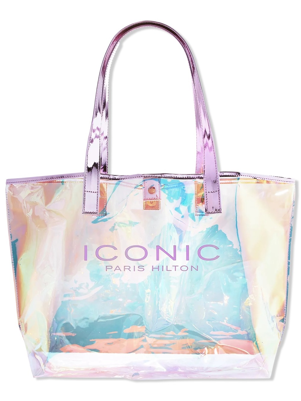 NWT Paris Hilton “Iconic” Holographic iridescent Tote Bag